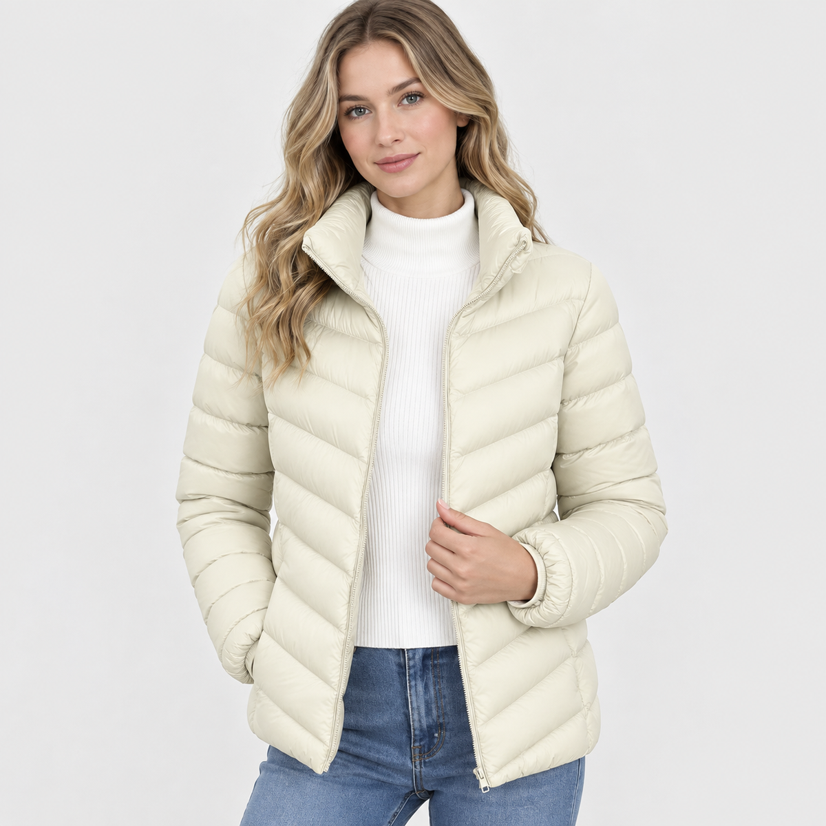 Montviro | Women's Stand Collar Jacket - Quilted Elegant Style