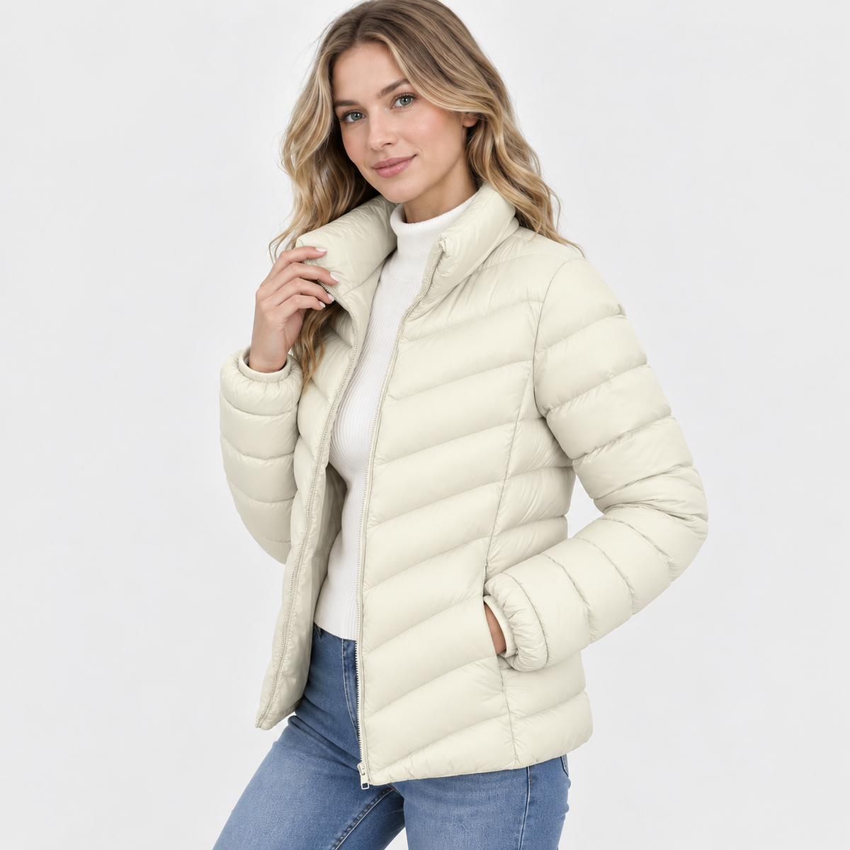 Montviro | Women's Stand Collar Jacket - Quilted Elegant Style