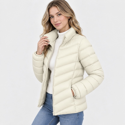 Montviro | Women's Stand Collar Jacket - Quilted Elegant Style