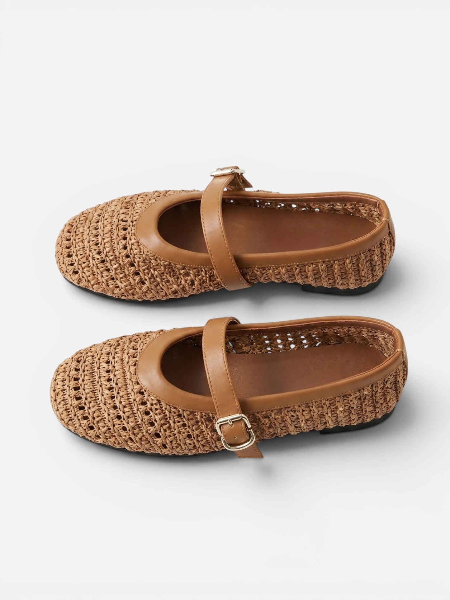 Montviro | Women’s Woven Mary Jane Hollow-Out Flats – Breathable Summer Elegance
