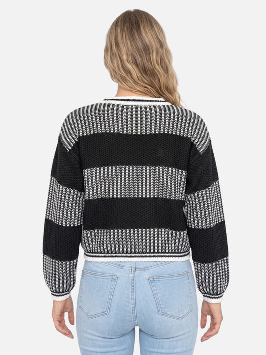 Montviro | Women’s Striped Knitted Pullover – Casual Winter Style