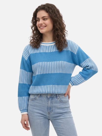 Montviro | Women’s Striped Knitted Pullover – Casual Winter Style