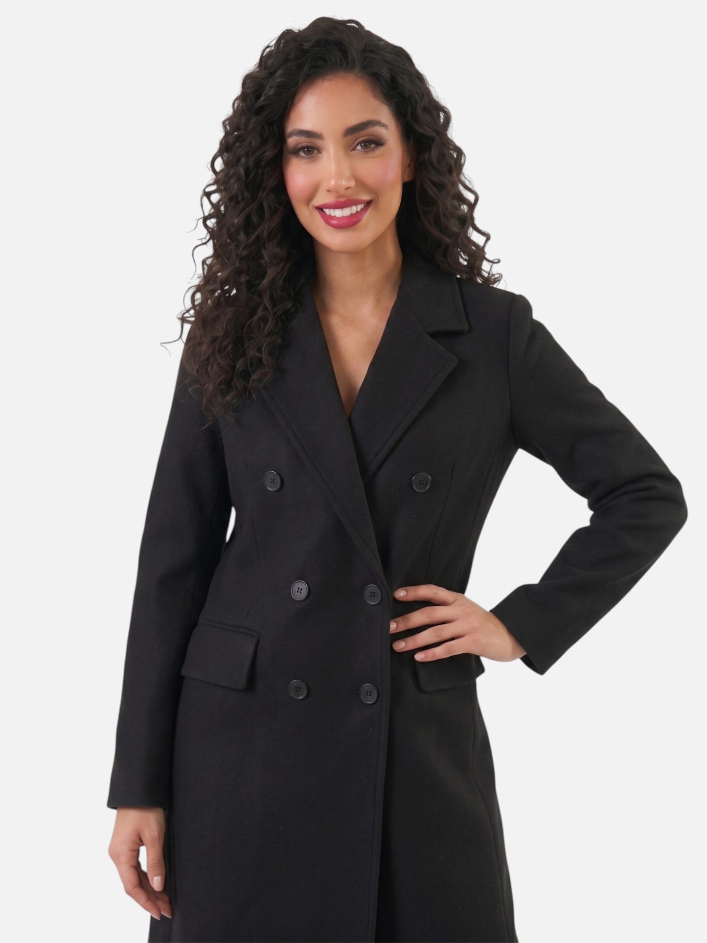 Montviro | Women’s Double-Breasted Lapel Coat – Classic Autumn Style