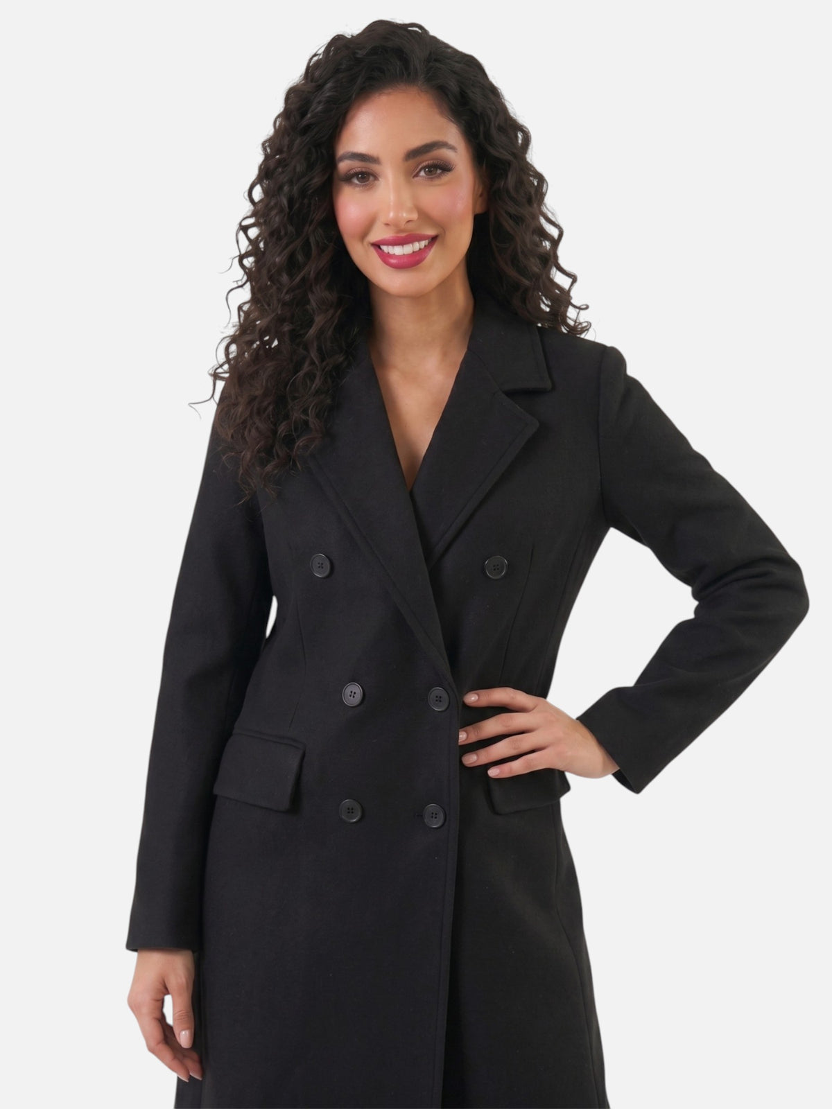 Montviro | Women’s Double-Breasted Lapel Coat – Classic Autumn Style