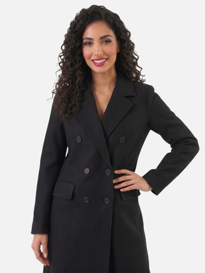 Montviro | Women’s Double-Breasted Lapel Coat – Classic Autumn Style