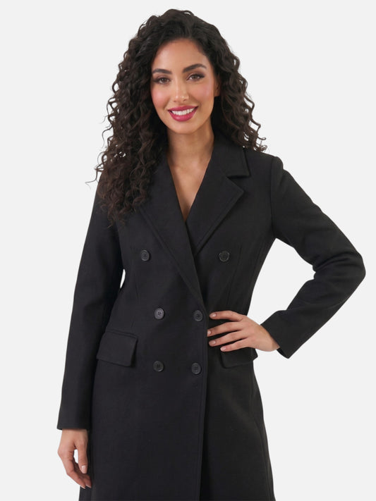 Montviro | Women’s Double-Breasted Lapel Coat – Classic Autumn Style