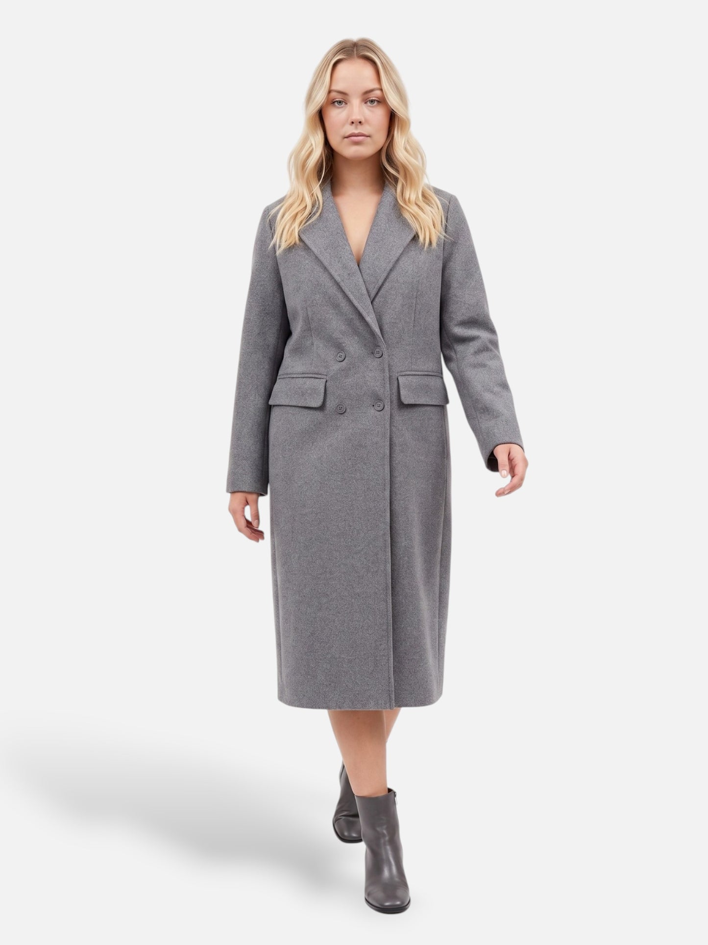 Montviro | Women’s Double-Breasted Lapel Coat – Classic Autumn Style