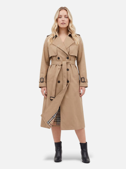 Montviro | Women’s Classic Belted Double-Breasted Trench Coat