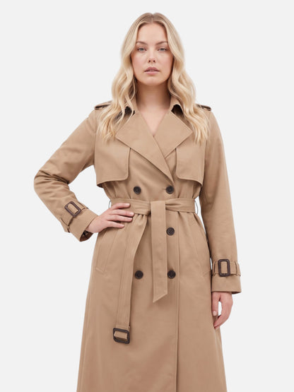 Montviro | Women’s Classic Belted Double-Breasted Trench Coat