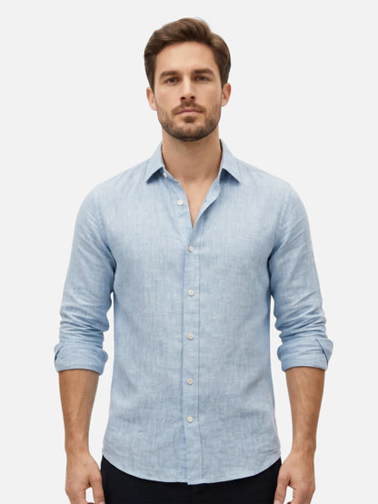 Montviro | Men’s Breathable Linen Shirt – Timeless Versatility