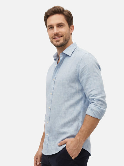 Montviro | Men’s Breathable Linen Shirt – Timeless Versatility