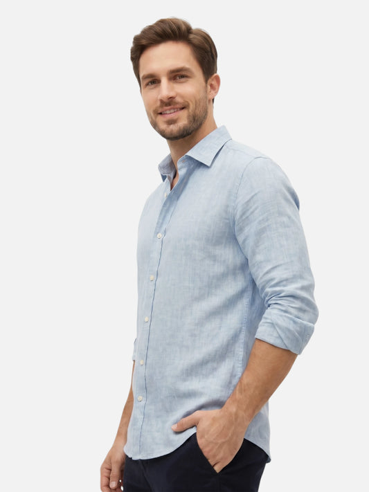 Montviro | Men’s Breathable Linen Shirt – Timeless Versatility