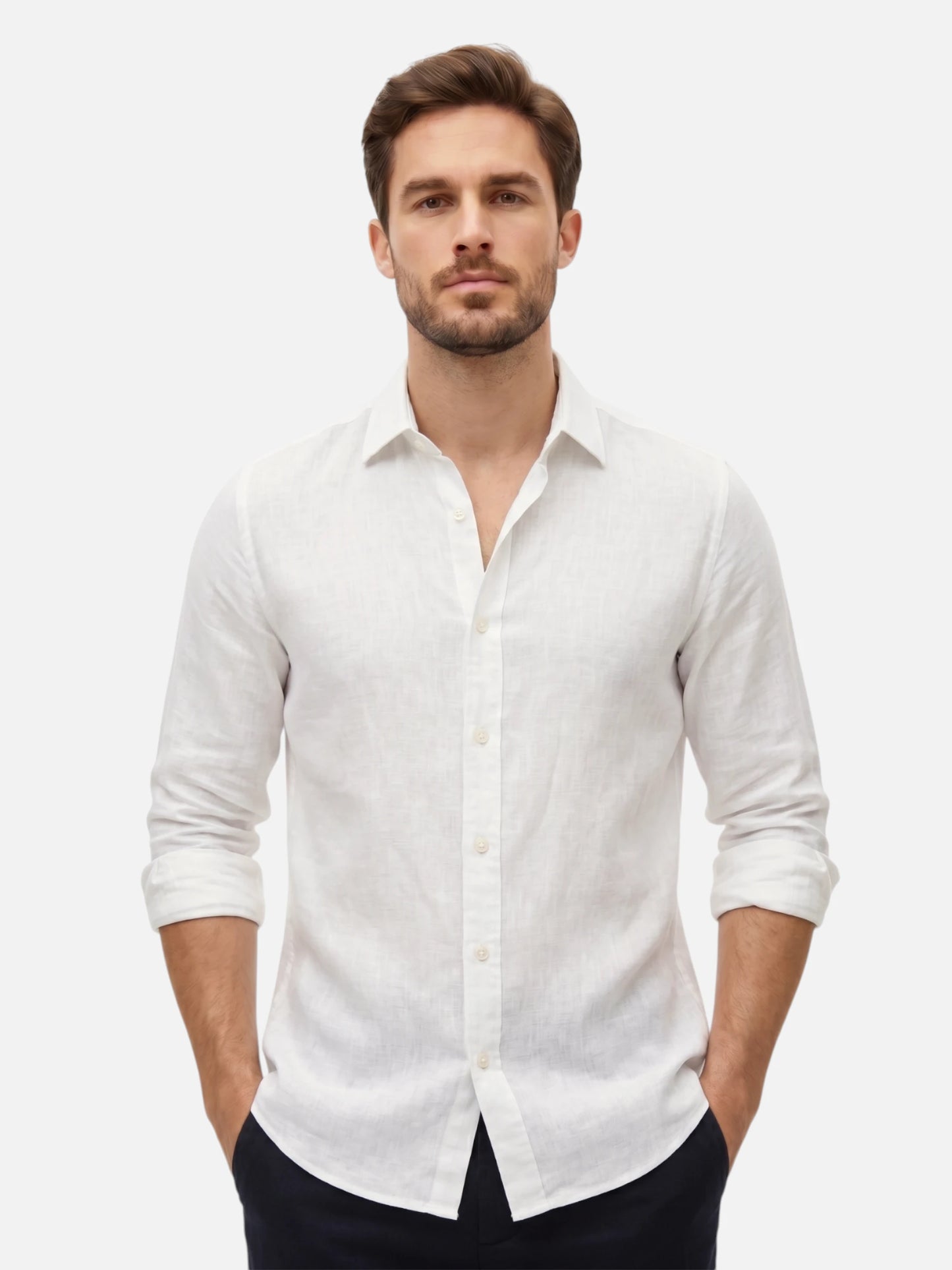 Montviro | Men’s Breathable Linen Shirt – Timeless Versatility