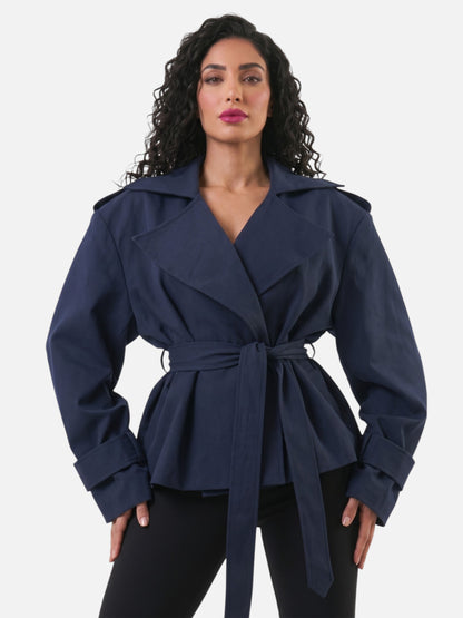 Montviro | Women’s Cropped Trench Coat – Contemporary Commuter Style