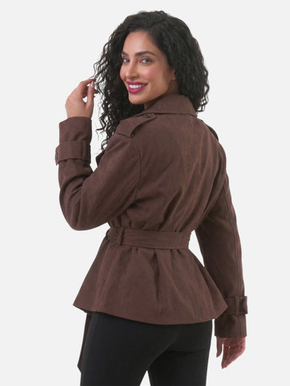 Montviro | Women’s Cropped Trench Coat – Contemporary Commuter Style