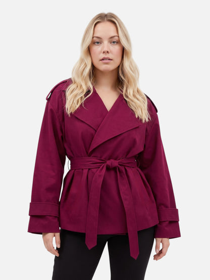 Montviro | Women’s Cropped Trench Coat – Contemporary Commuter Style