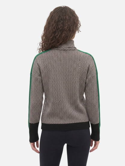 Montviro | Women’s High Neck Colour Block Knit Pullover
