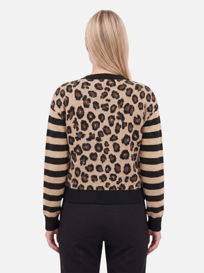 Montviro | Women’s Vintage Leopard Contrast Cardigan