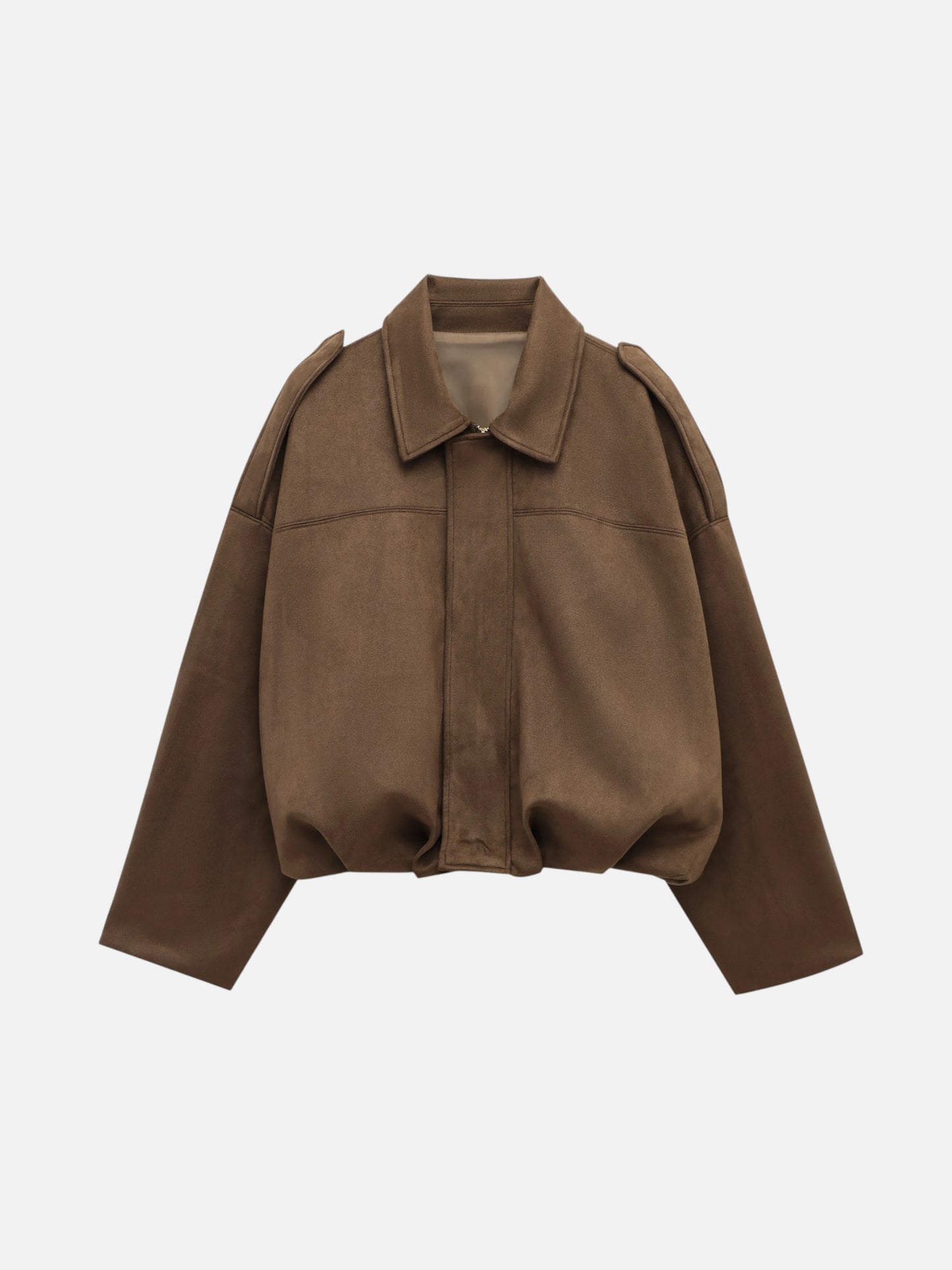 Montviro | Women’s Suede Feel Bomber Jacket – Vintage Casual Style