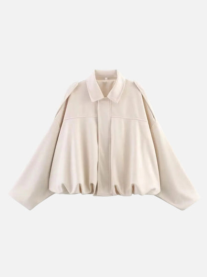 Montviro | Women’s Suede Feel Bomber Jacket – Vintage Casual Style