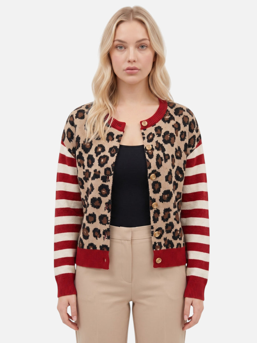 Montviro | Women’s Button Front Leopard Cardigan