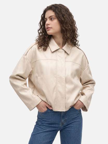 Montviro | Women’s Suede Feel Bomber Jacket – Vintage Casual Style