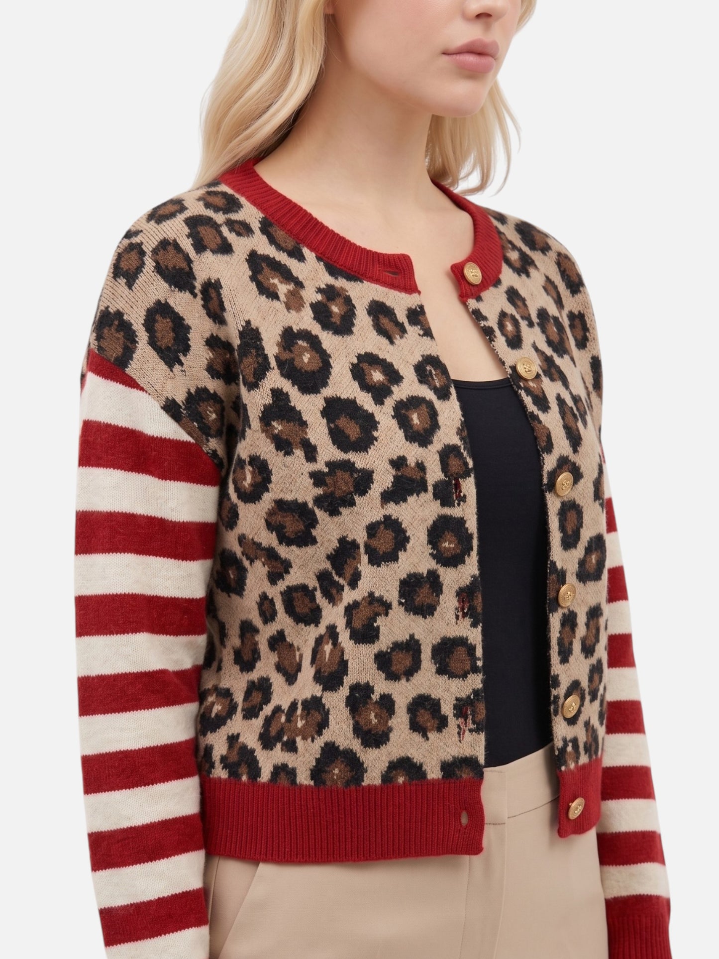 Montviro | Women’s Button Front Leopard Cardigan