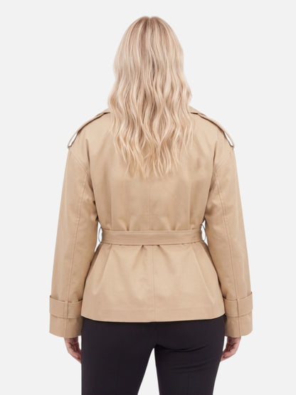 Montviro | Women’s Cropped Trench Coat – Contemporary Commuter Style
