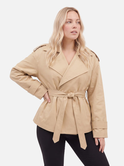 Montviro | Women’s Cropped Trench Coat – Contemporary Commuter Style
