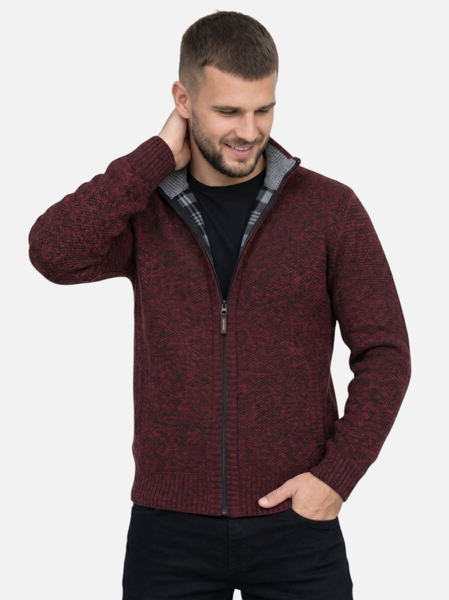 Montviro | Men's Fleece-Lined Zip Cardigan – Winter Comfort