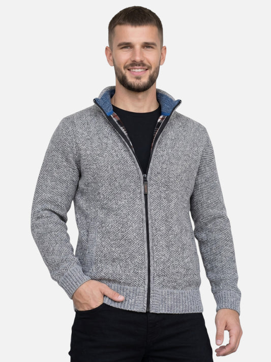 Montviro | Men's Fleece-Lined Zip Cardigan – Winter Comfort