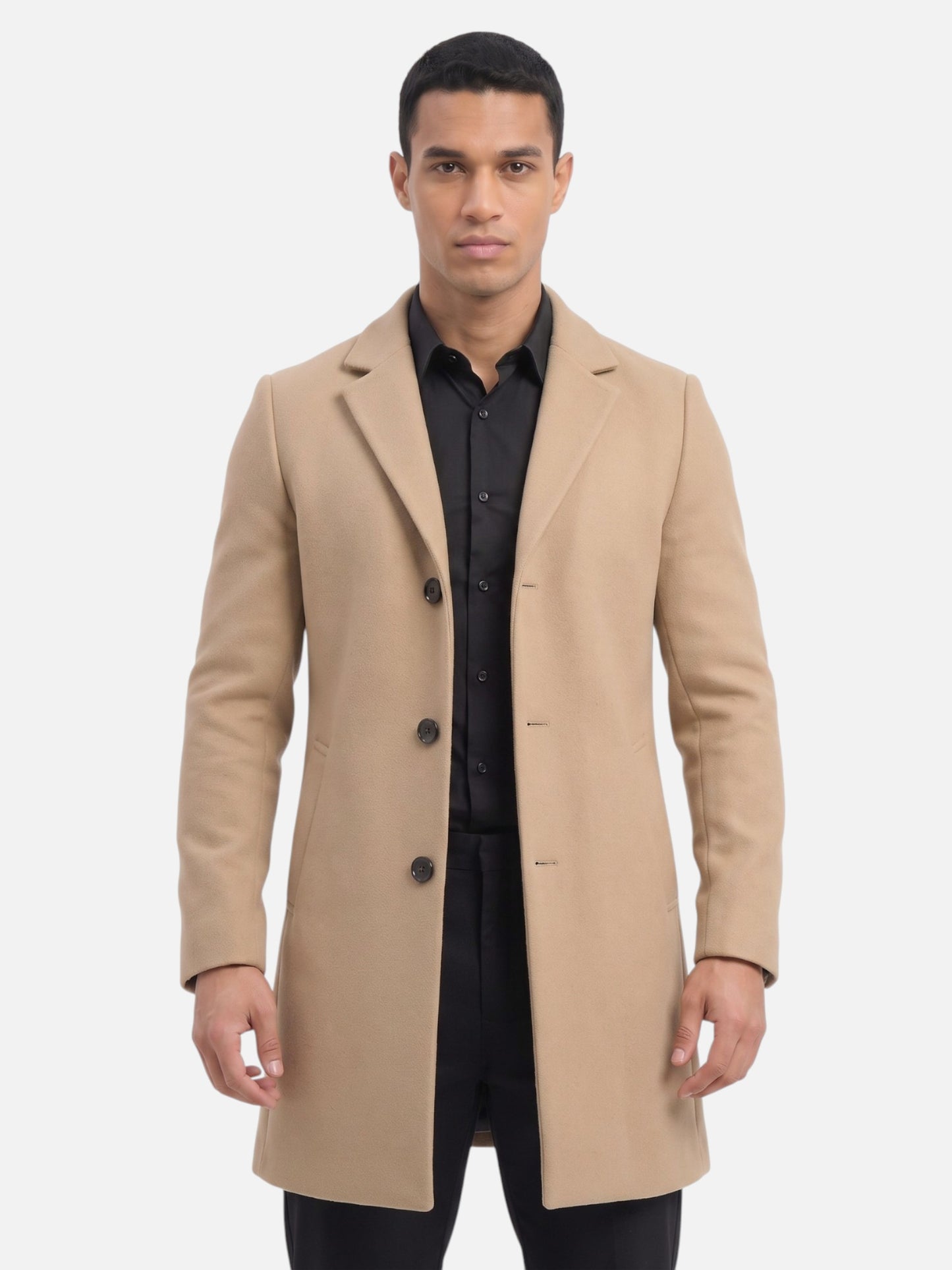 Montviro | Men's Single-Breasted Overcoat – Classic Business Style