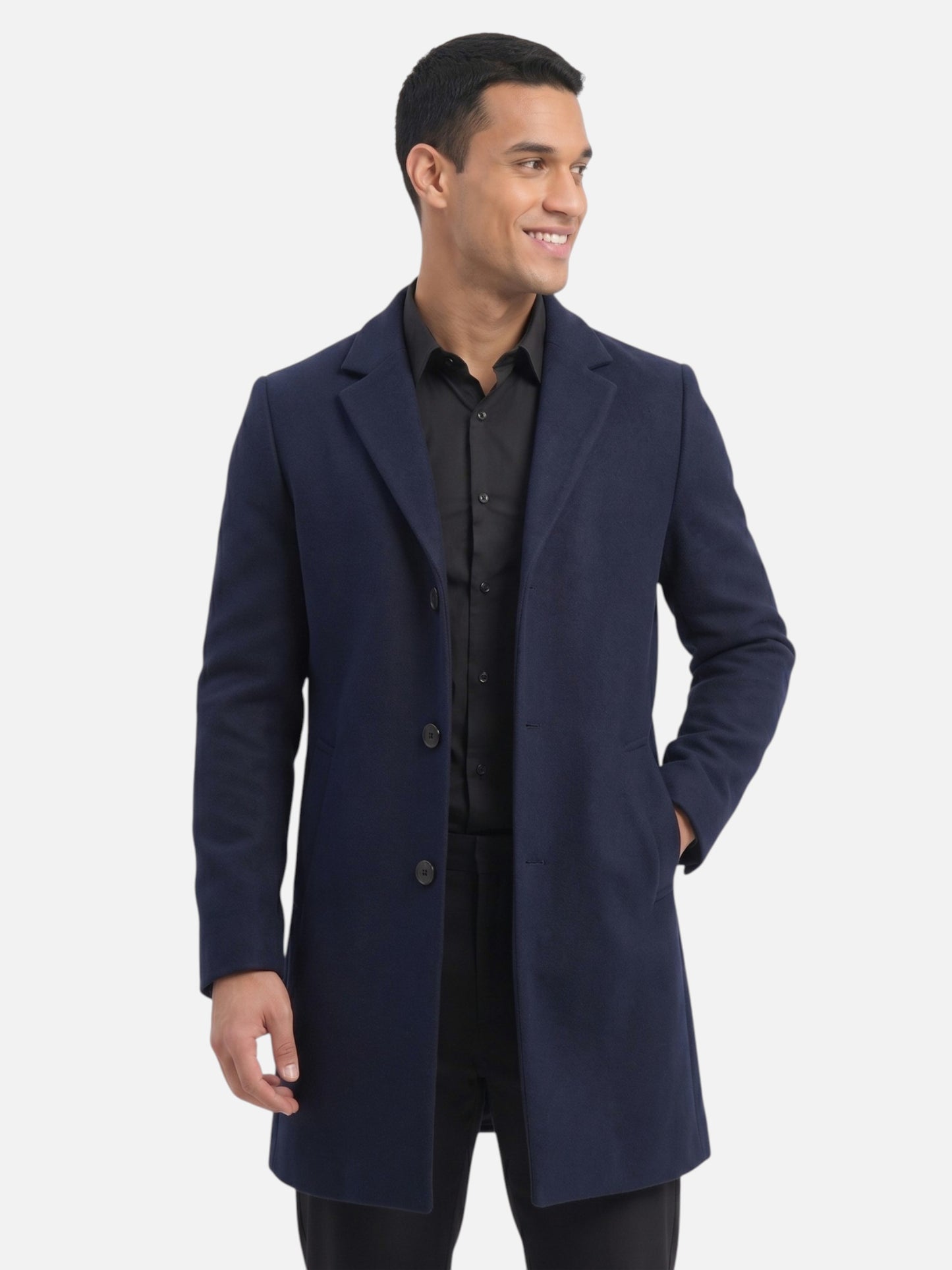Montviro | Men's Single-Breasted Overcoat – Classic Business Style