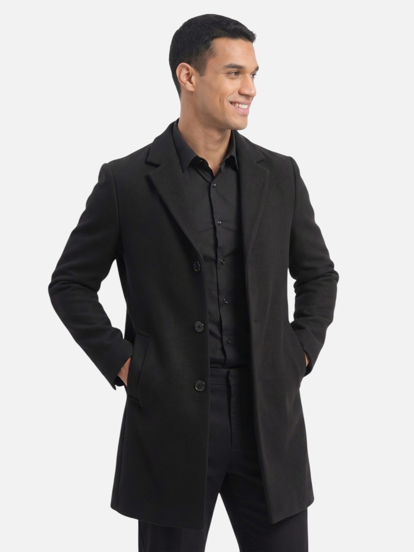 Montviro | Men's Single-Breasted Overcoat – Classic Business Style