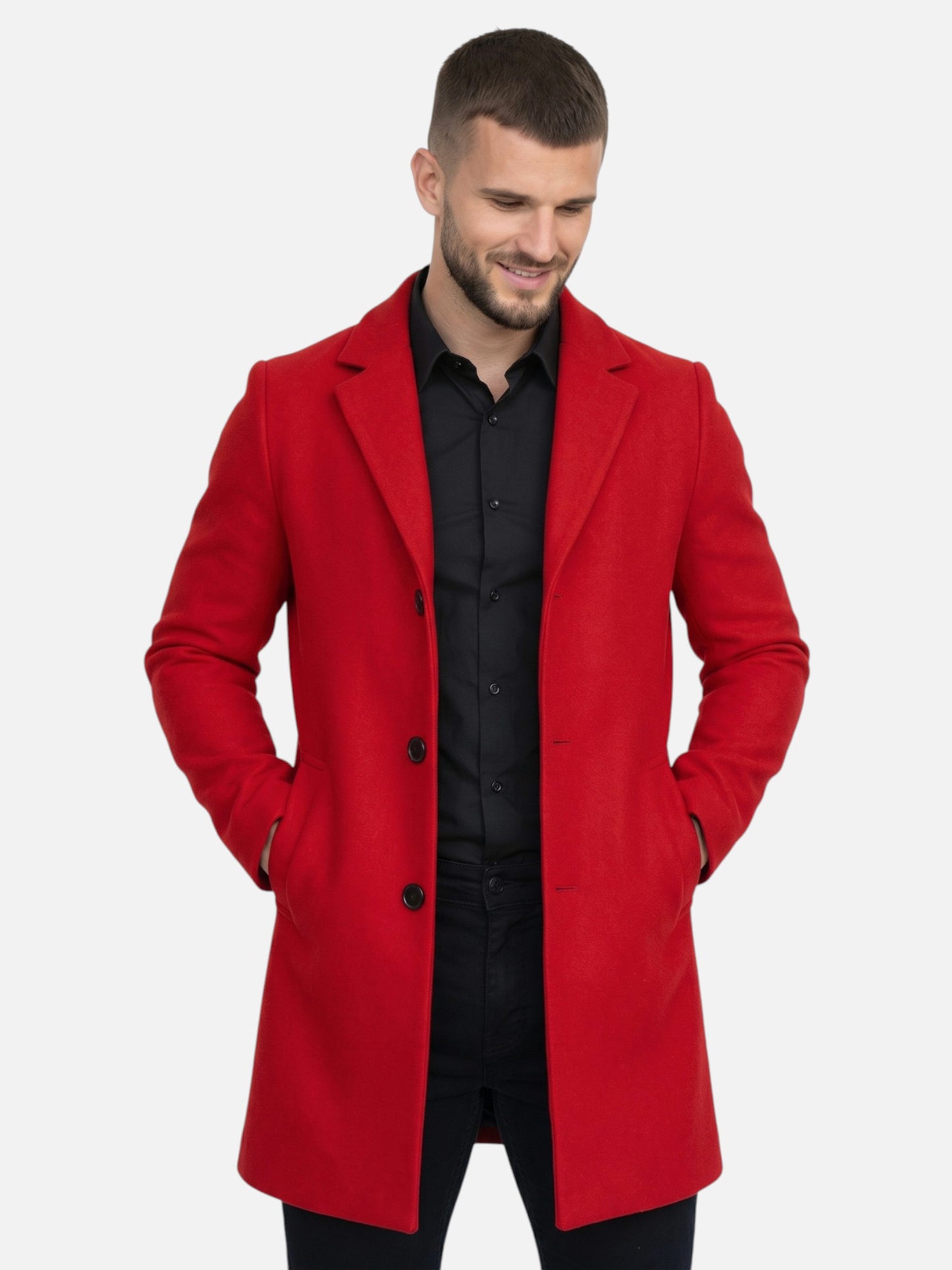 Montviro | Men's Single-Breasted Overcoat – Classic Business Style