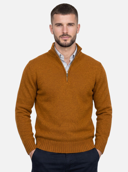 Montviro | Men's Quarter-Zip Turtleneck Jumper – Autumn Knitwear