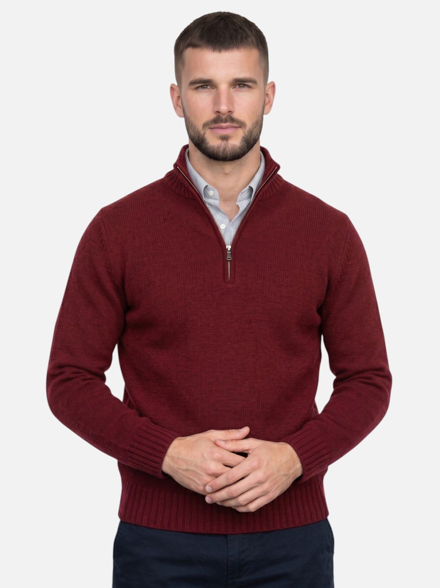 Montviro | Men's Quarter-Zip Turtleneck Jumper – Autumn Knitwear