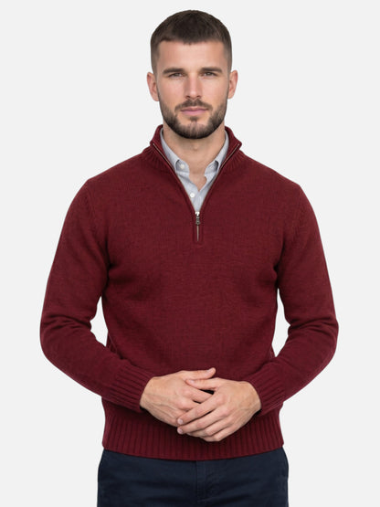Montviro | Men's Quarter-Zip Turtleneck Jumper – Autumn Knitwear