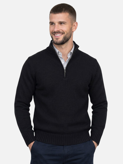 Montviro | Men's Quarter-Zip Turtleneck Jumper – Autumn Knitwear