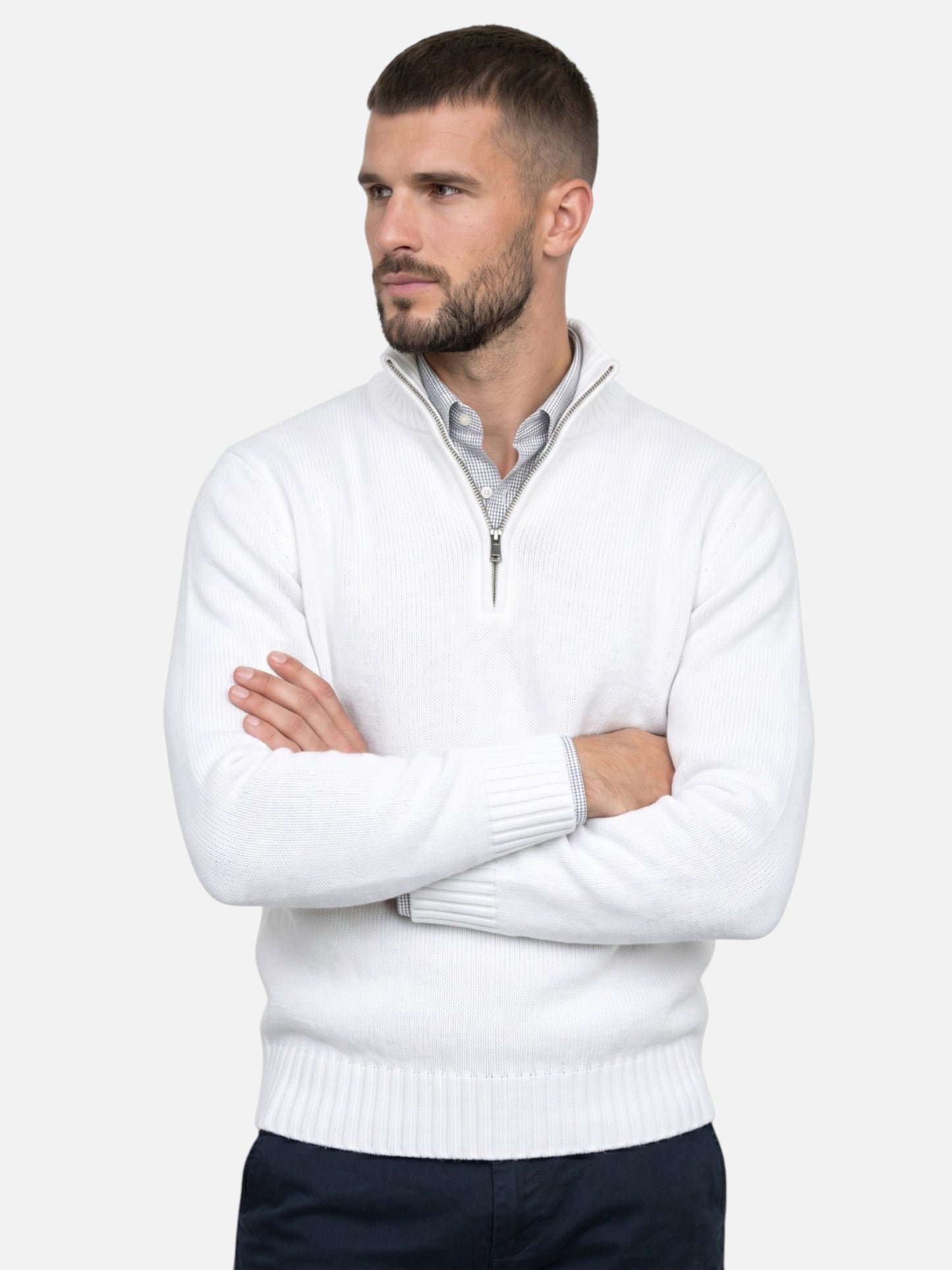 Montviro | Men's Quarter-Zip Turtleneck Jumper – Autumn Knitwear