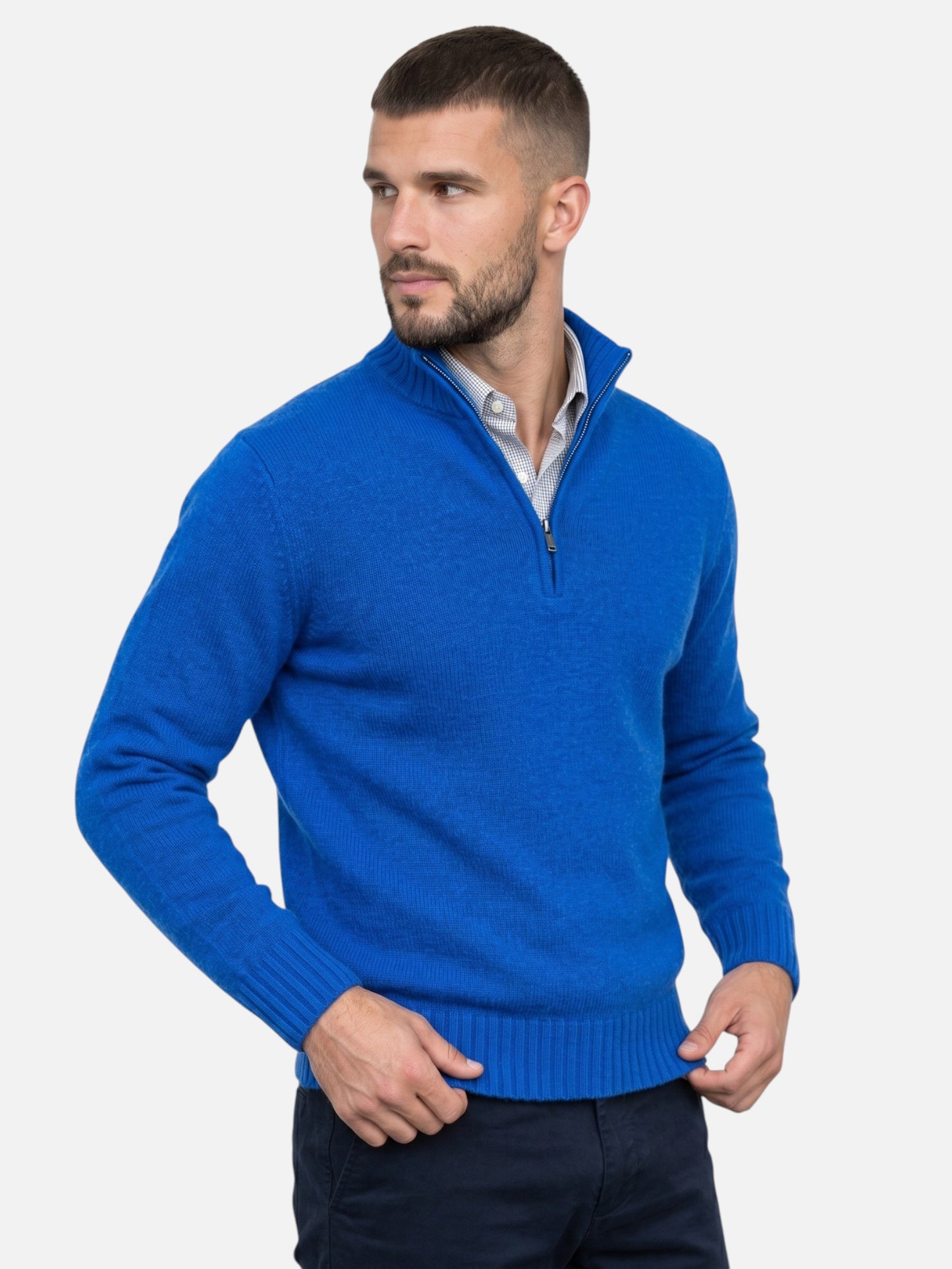 Montviro | Men's Quarter-Zip Turtleneck Jumper – Autumn Knitwear