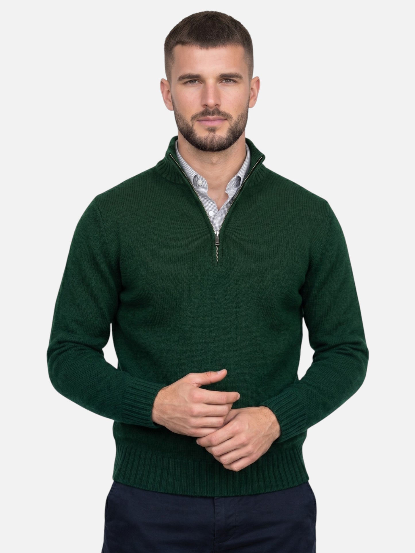 Montviro | Men's Quarter-Zip Turtleneck Jumper – Autumn Knitwear