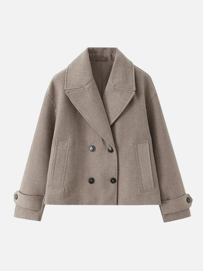 Montviro | Women’s Double-Breasted Trench Jacket – Vintage Elegance