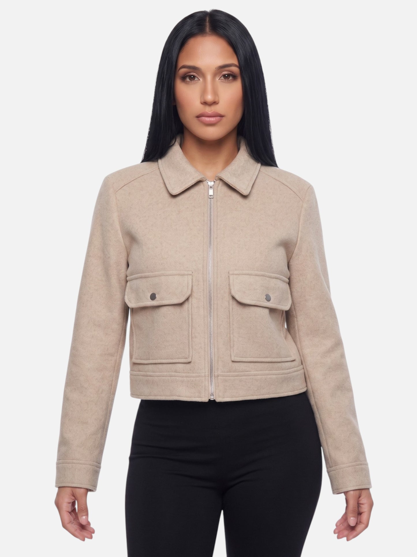 Montviro | Women’s Zip-Up Jacket Coat – Elegant Autumn Style