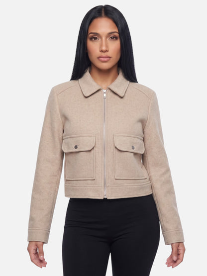Montviro | Women’s Zip-Up Jacket Coat – Elegant Autumn Style