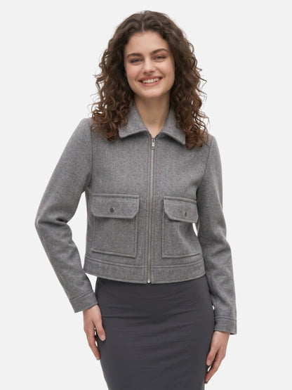 Montviro | Women’s Zip-Up Jacket Coat – Elegant Autumn Style