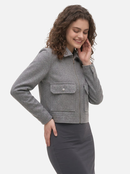 Montviro | Women’s Zip-Up Jacket Coat – Elegant Autumn Style