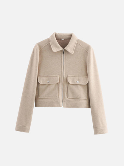 Montviro | Women’s Zip-Up Jacket Coat – Elegant Autumn Style
