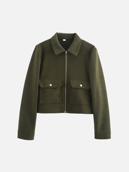 Montviro | Women’s Zip-Up Jacket Coat – Elegant Autumn Style