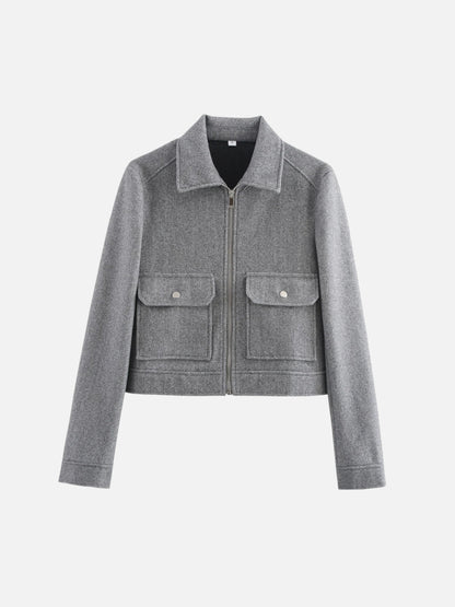 Montviro | Women’s Zip-Up Jacket Coat – Elegant Autumn Style